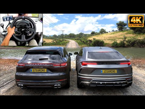 Porsche Cayenne Turbo & Lamborghini Urus | OFFROAD CONVOY | Forza Horizon 5 | Thrustmaster T300RS