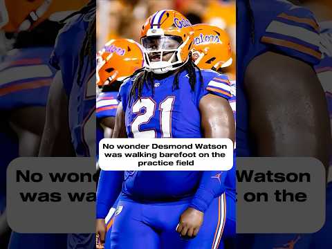 No wonder Desmond Watson was walking barefoot on thepractice field.