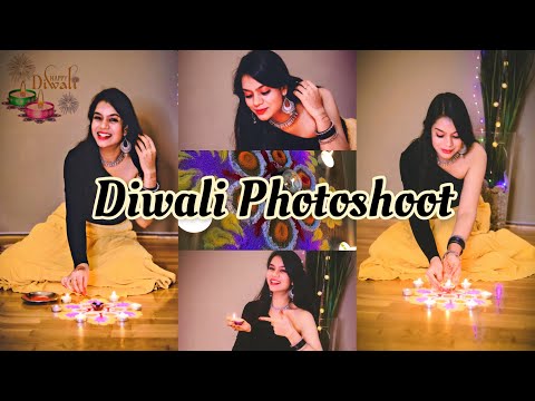 Diwali festival poses with Rangoli / Diya & light | festive photos at home | my_clicks Instagram