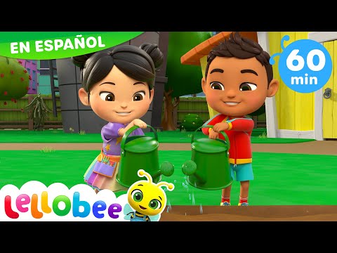 Regamos la plantas en la granja 🌱 | Caricaturas - Canciones Infantiles 🎵 | Lellobee