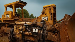 Caterpillar Beast Engine Rebuild Stuck Piston Fix & Crankshaft Machining 