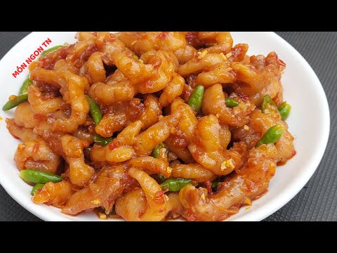 Cách làm CHÂN GÀ RÚT XƯƠNG SỐT SA TẾ dẻo giòn ăn là thích