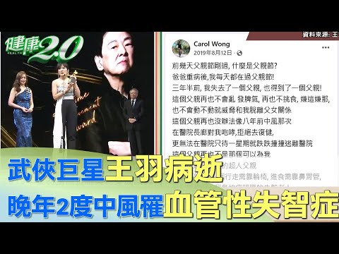 武俠巨星王羽病逝 晚年2度中風 罹血管性失智症 健康2.0