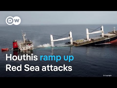 YouTube video thumbnail: Concerns Over Safety on Vital Shipping Corridor After Second Houthi Rebel Attack in a Week