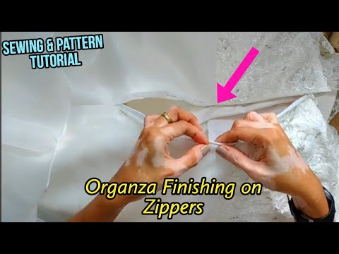 🧵 Neat Organza Finishing on Zippers × Making Wedding Dress  × Sewing Tutorial