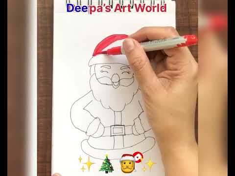 Merry Christmas Santa Clause Drawing /Christmas Drawing for beginners/ Christmas Drawing Easy Steps