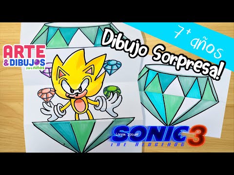 Como dibujar SONIC 3 | DIBUJO SORPRESA | Arte y Dibujos para Niños