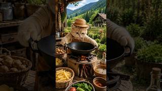 Big Brother Cooked Soup for His Sick Sister 🥺🍲 #CuteCats #catcooking