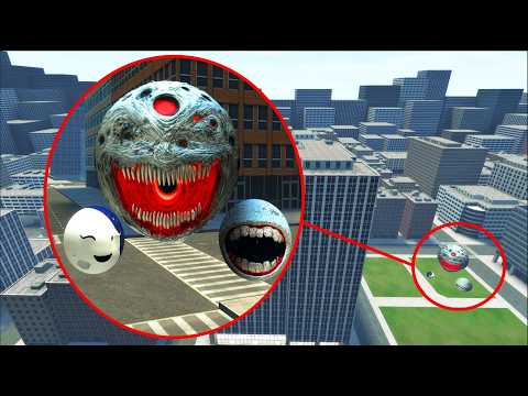 Un DRON capta a SPRUNKI MOON en la CIUDAD | Garry's Mod Sandbox