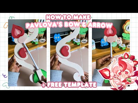 How I Made Pavlova’s Bow and Arrow! 🍰🍓|+Free Template| DIY Crafts