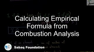 Calculating Empirical Formula from Combustion Analysis