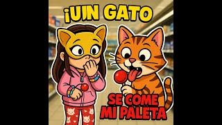 UN GATO SE COME MI PALETA EN EL SUPERMERCADO  #supermercado #supermarket #kids #méxico