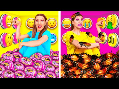 1000 Mystery Buttons Challenge Only 1 Lets You Escape | Funny Food Challenges by Fun