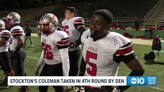 Stockton's Jonah Coleman drafted to the Denver Broncos in fourth round