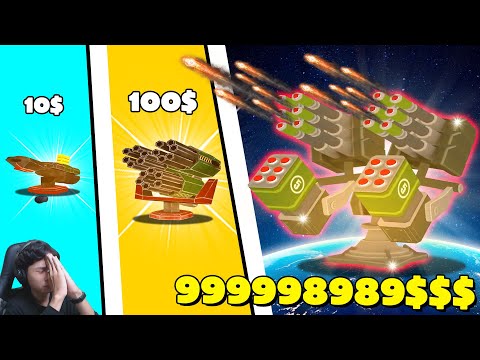Tôi nâng cấp SIÊU PHÁO TRIỆU ĐÔ để bảo vệ trái đất !!! (PobbRose Siêu vũ trang) | Turret Fusion ✔