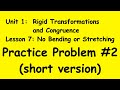 Transformations and Congruence of Triangles