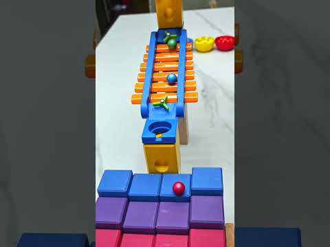 Marble Run Race ASMR Colored Balls Wooden Wave  #marblerunrace #marblerun #giwala