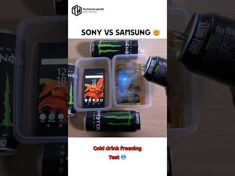 Sony XZ premium Vs Samsung S7 edge ☠️# monster cold drink freezing test 🥶#will it survive 🤔