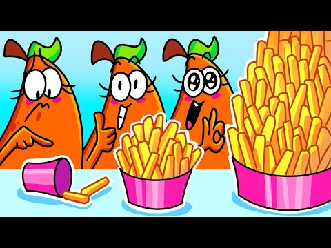 Big vs Medium vs Small Challenge: Junk Food, Healthy Lifestyle & Types of Eaters 🍐 Pear Couple