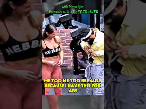 Elite Powerlifter Pretended to be a FAKE TRAINER #gym #funny