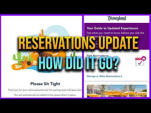 Update on Disneyland Reservation process more