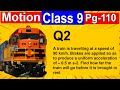 Train Speed and Motion Concepts