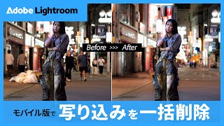 Lightroomモバイル版の神機能！写真に写り込んだ人物を一括で削除する方法【1分解説】 | アドビ公式