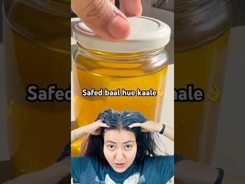 Grey Hair Oil for long Black Hair✨ #preityprerna #haircare #greyhair #shorts