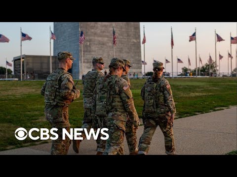 YouTube video thumbnail: Trump Says D.C. Is "Safe" With National Guard Presence in City Set to Double