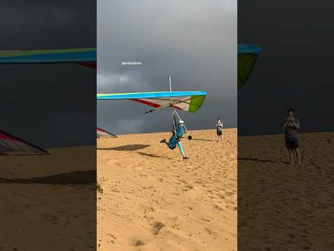 My first time launching the big dune (Lake Court) at Marina Beach ๐ #hanggliding