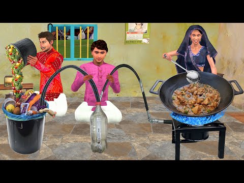 Kitchen Wastage Turns Into Cooking Gas Desi Creative Jugad Hindi Kahaniya Moral Stories Comedy Video