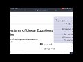 Solving Systems of Equations