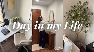 entryway decor, IKEA shop with me, setting up the office & my desk, and more!