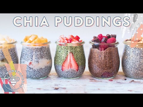5 CHIA PUDDINGS with So Delicious - VEGAN RECIPE | HONEYSUCKLE