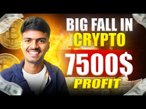 $7500 Dollar Profit In Bitcoin | Big Fall In Crypto Market | Logic Explained | Crypto Trade Live