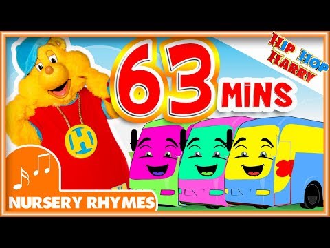 Wheels On The Bus & More | 60+ minute COMPILATION | Hip Hop Harry