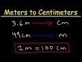 Conversion between Meters and Centimeters