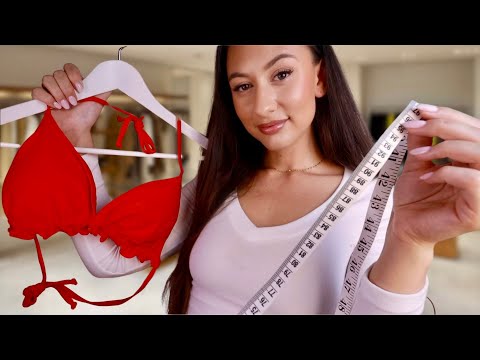 ASMR Bikini Store Personal Shopper Roleplay 👙☀️ Measuring You & Fabric Sounds