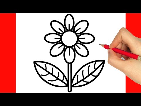 COMO DIBUJAR UNA FLOR FACIL