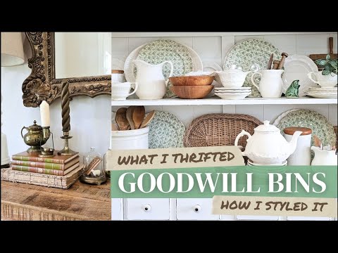 Goodwill Outlet Bins Treasures & Thrifted & Styled Home Decor • Thrifting + Decorating Ideas
