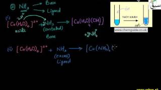 Reactions of Hexaaqua Copper (II) ions