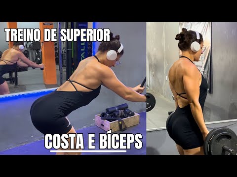 TREINO DE SUPERIOR- DORSAL E BÍCEPS #academia