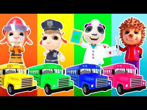 Quatro Ônibus Coloridos | Desenho Animado | Dolly e Amigos - Brasilia