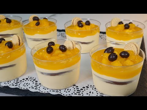 !NO CREERÁS LO BUENO QUE ESTÁ¡ SUAVE Y  CREMOSO POSTRE DE MANGO. Delicioso, con un sabor increíble