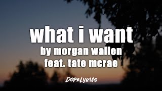 Morgan Wallen - What I Want (feat. Tate Mcrae)