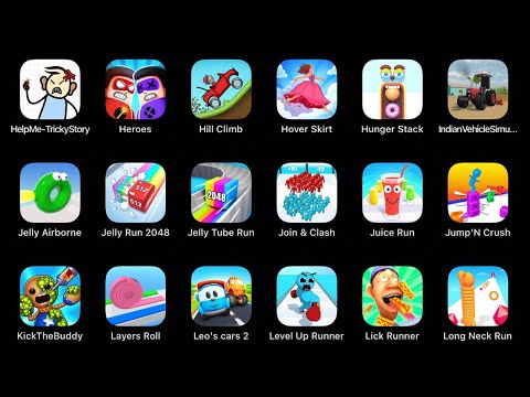 Join and clash,Level Up Runner,Jelly Run,Juice Run,Going Balls,Pancake Run,Huggy Story,Wuggy Life