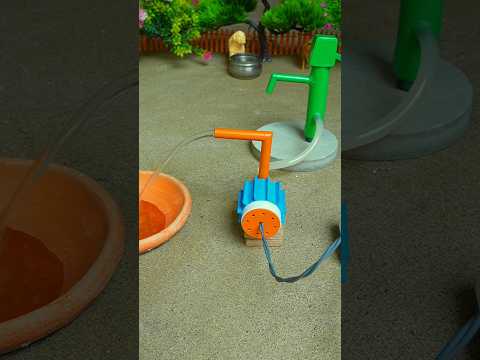 Mini hand pump project water with supply motor drink for donkey sheep farm #waterpump #shorts #353