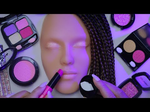 ASMR 👄 Fake Makeup On Mannequin / Makeup sounds and whispered personal attention