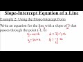 Exploring Slope-Intercept Form of Linear Equations