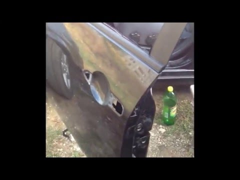 Устранение дребезга левой передней двери на автомобиле Ниссан Примера Р12 Устранение дребезга левой передней двери на автомобиле Ниссан Примера Р12